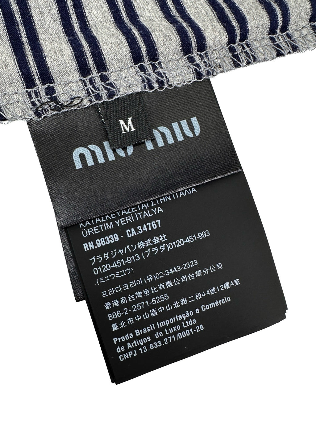 Falection FW26 Grey+Blue Striped Jersey Tee