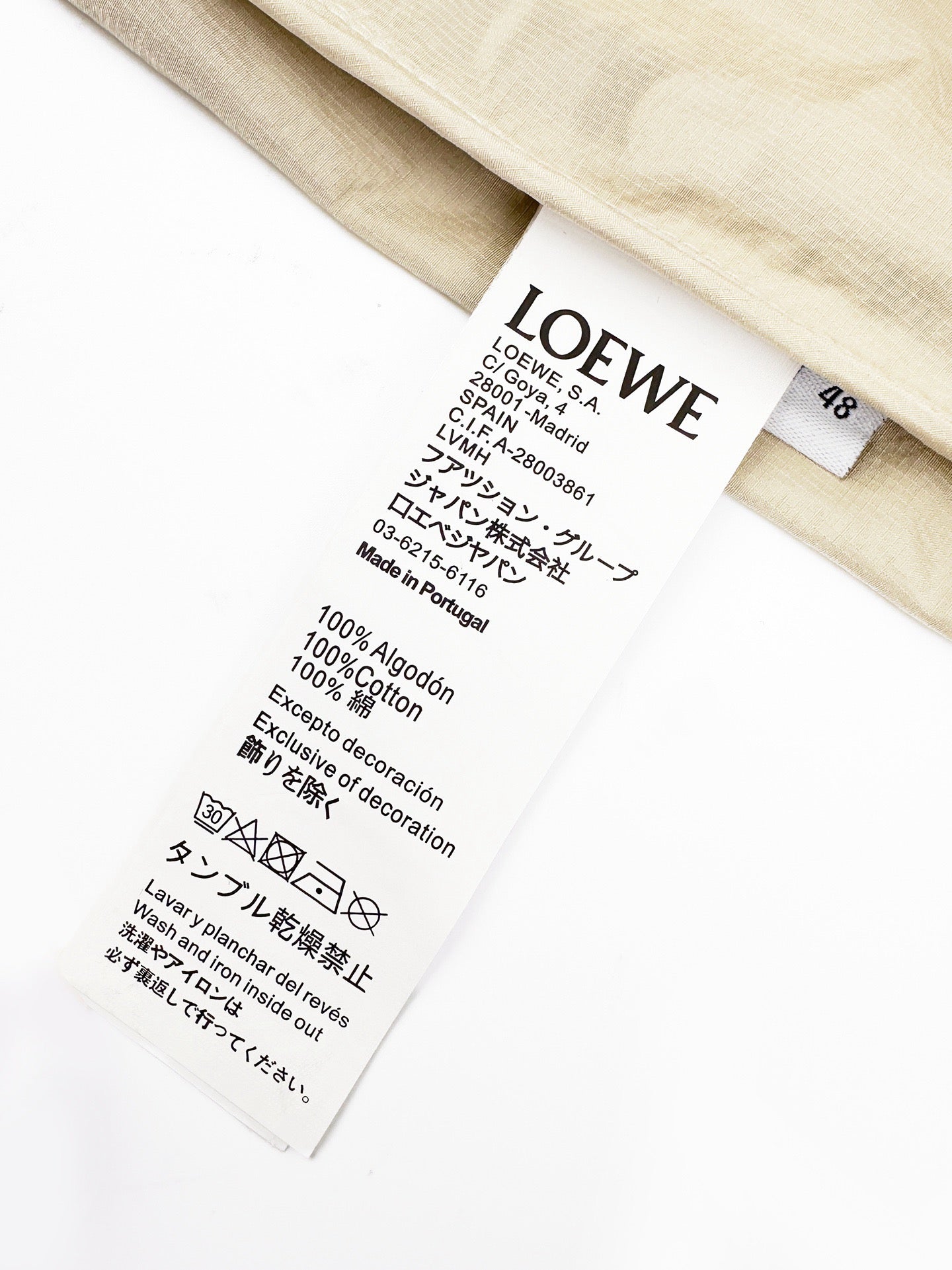 Falection Leather Trimmed Hooded Coat Beige