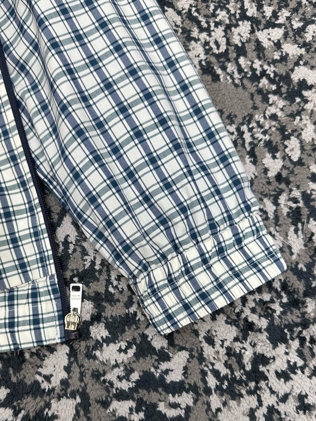 Falection FW26 Checked Chambray Blouson Jacket