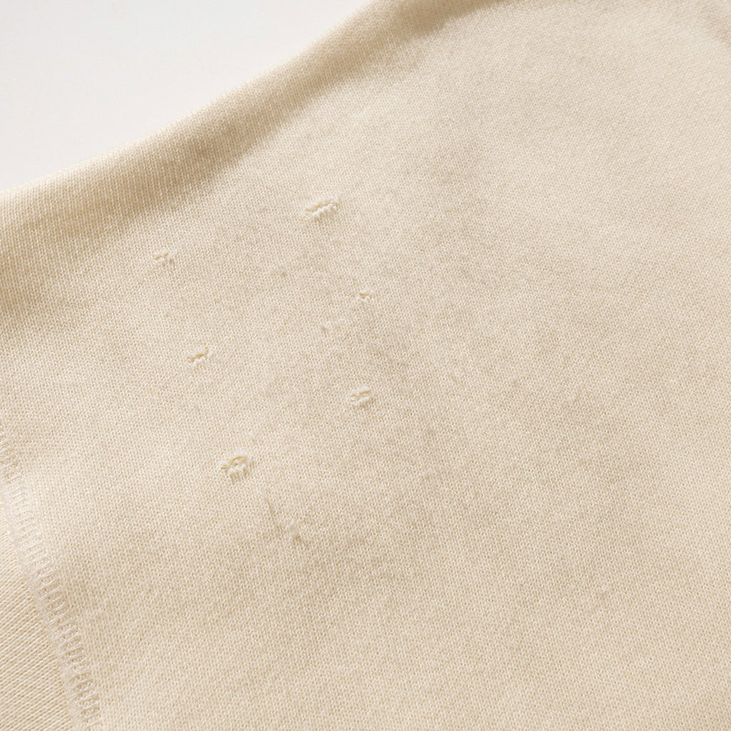 Falection FW26 Logo Distressed Fleece Henley Sweatshirt in 2 Colors