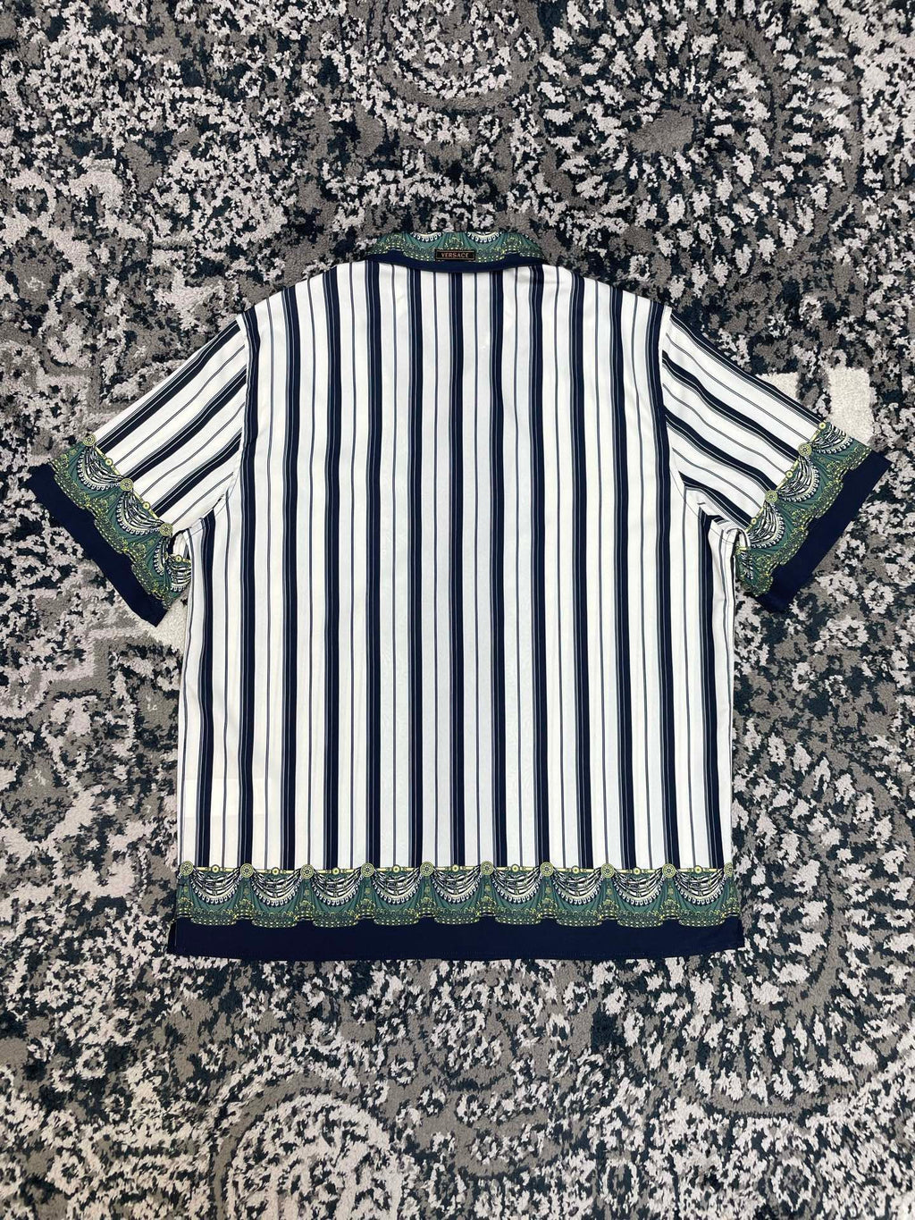 Falection FW26 Striped Crepe de Chine Silk Shirt