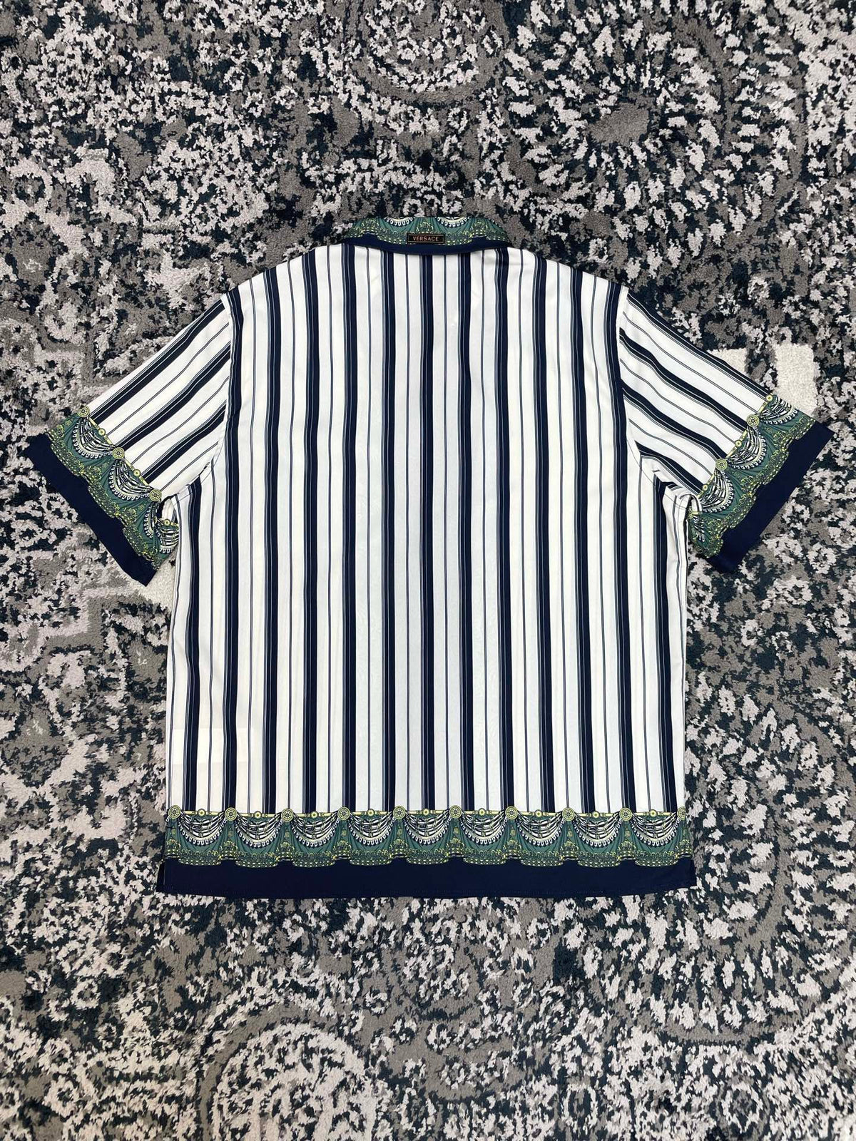 Falection FW26 Striped Crepe de Chine Silk Shirt