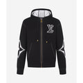 Falection FW26 Graphic Intarsia Zipped Cotton Hoodie in 2 Colors