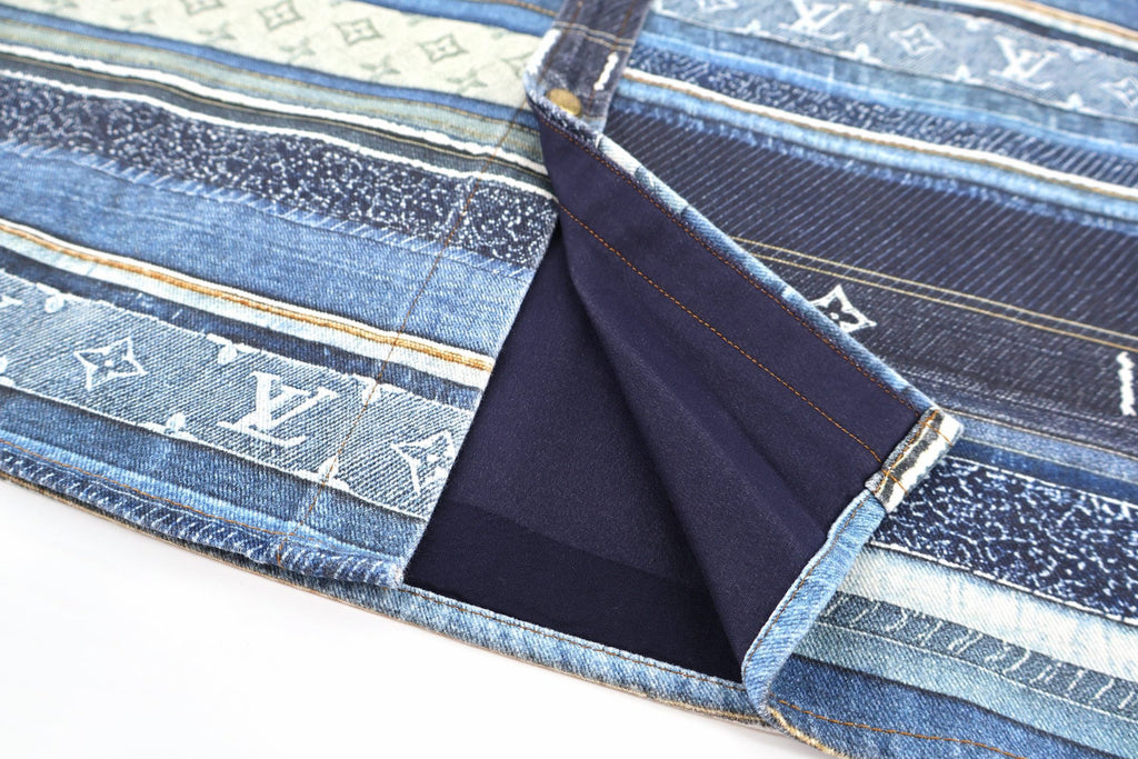 Falection SS27 Patchwork Monogram Denim Shirt