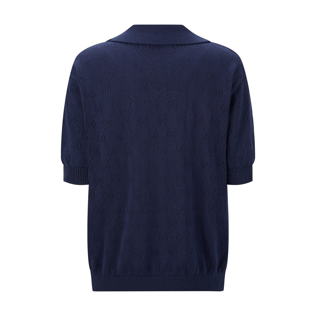 Falection FW26 Pointelle Cotton Silk Polo Shirt