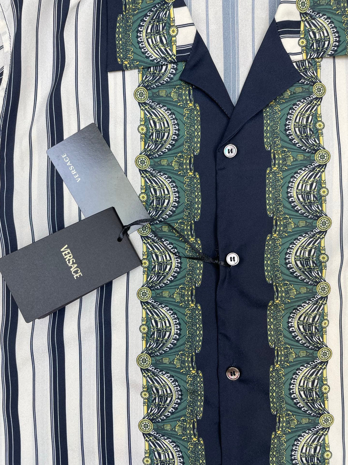 Falection FW26 Striped Crepe de Chine Silk Shirt