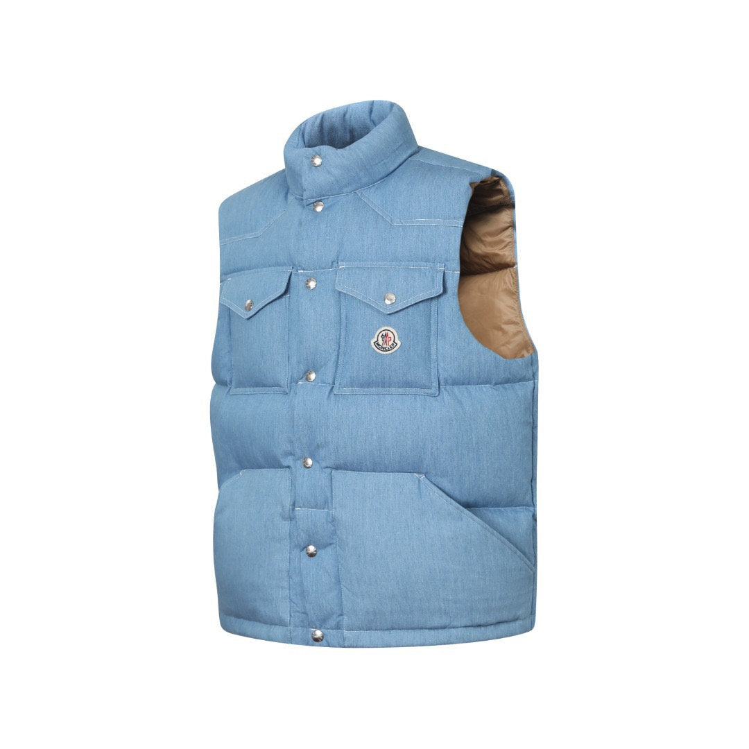 Falection FW26 Ervironal Denim Down Vest in 3 Colors