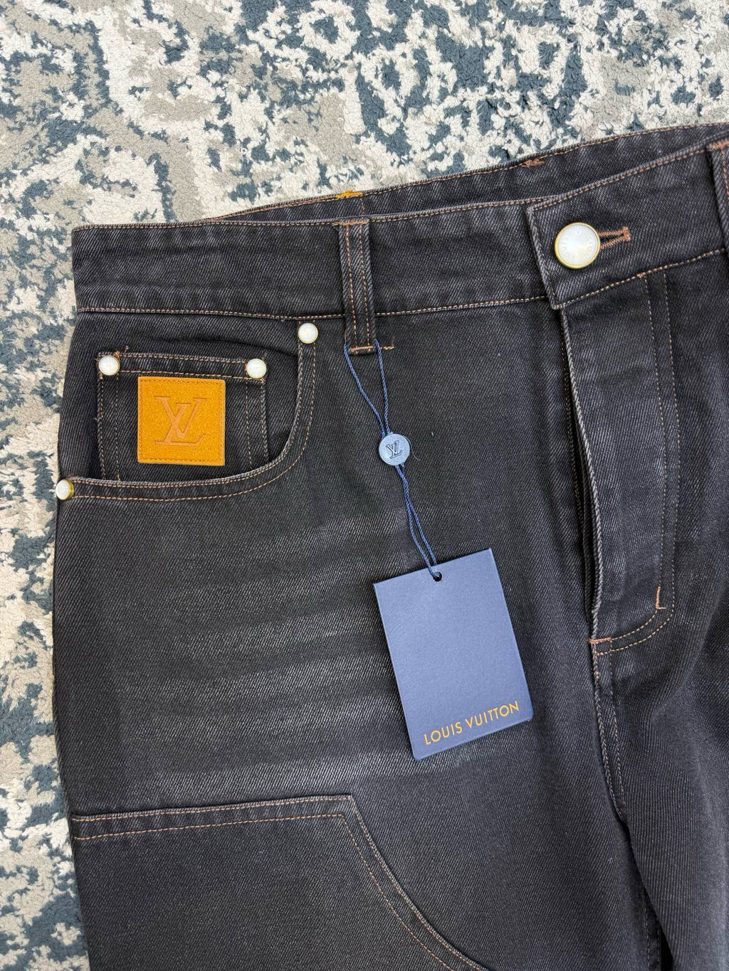 Falection FW26 Initial Stitched Denim Pants