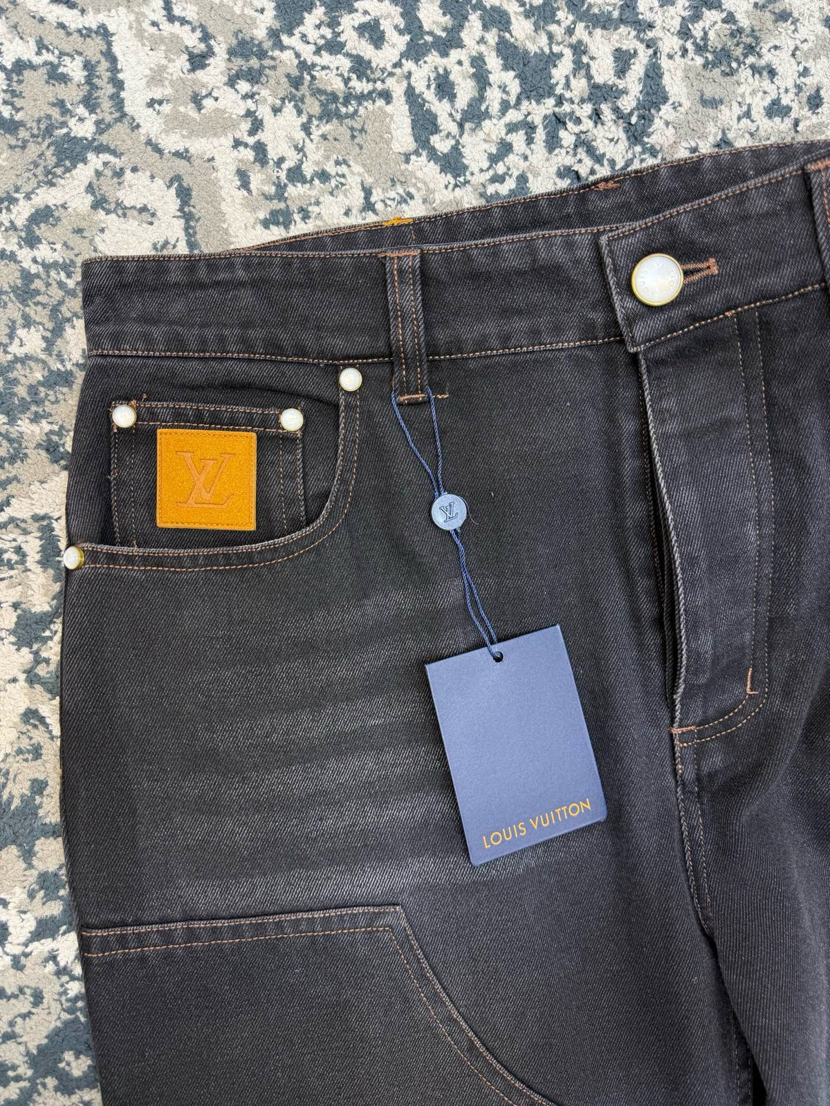 Falection FW26 Initial Stitched Denim Pants