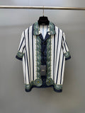 Falection FW26 Striped Crepe de Chine Silk Shirt