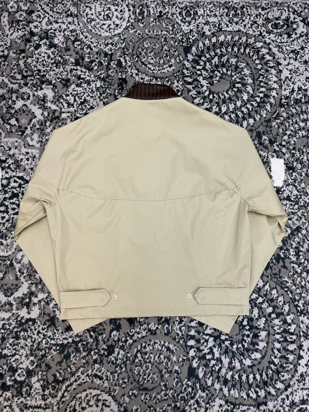 Falection FW26 Intrecciato Cotton Blouson Jacket in Beige