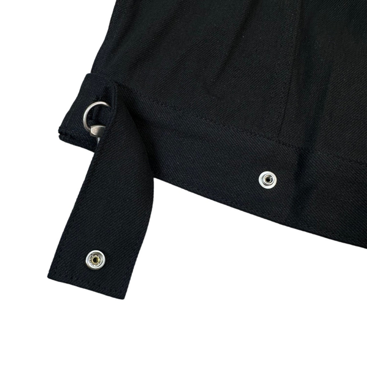 Falection FW26 Cotton Denim Jacket with Horsebit in Black