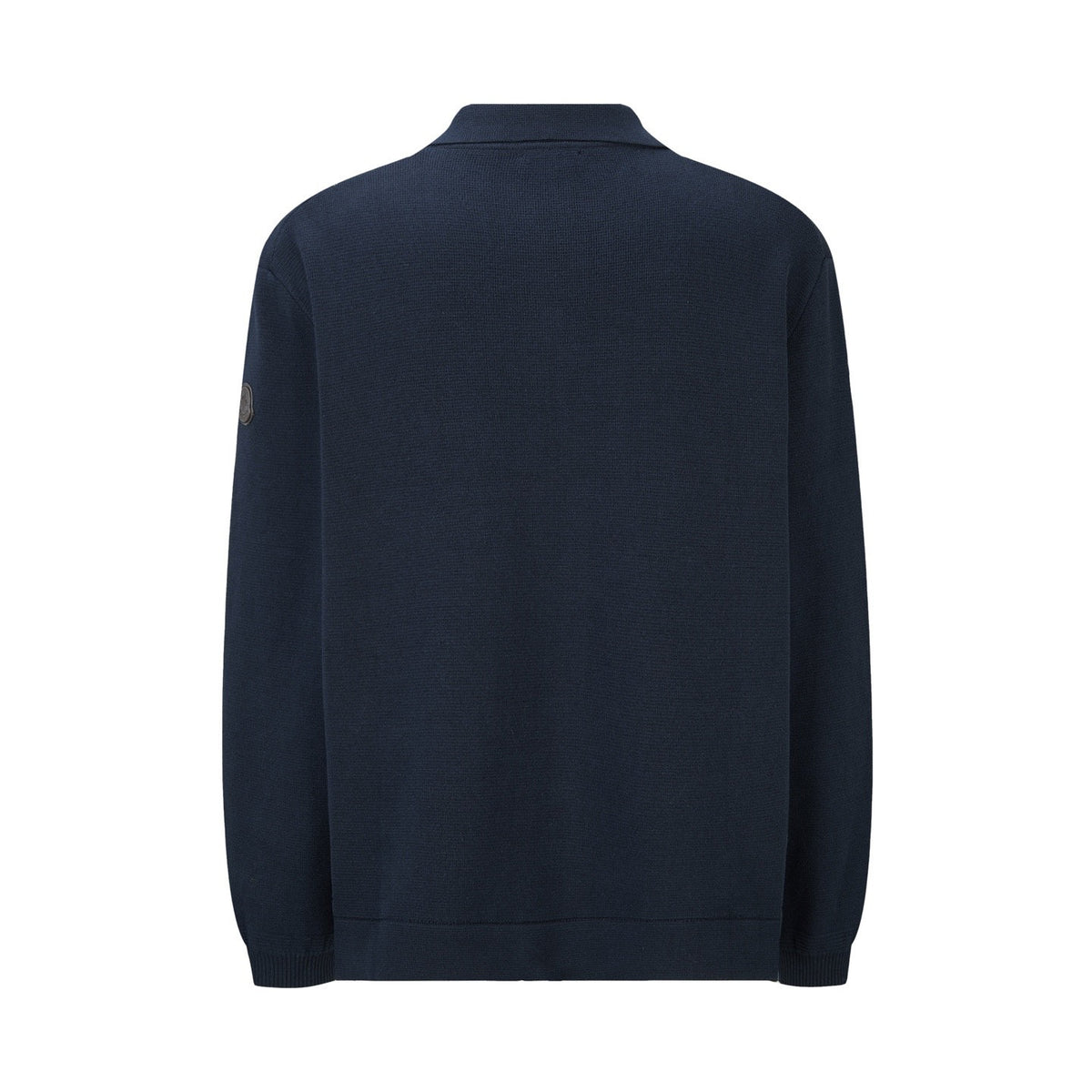 Falection FW26 Leather Logo Wool Zip Up Cardigan in 3 Colors
