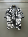 Falection FW26 Printed Crepe De Chine Silk Shirt