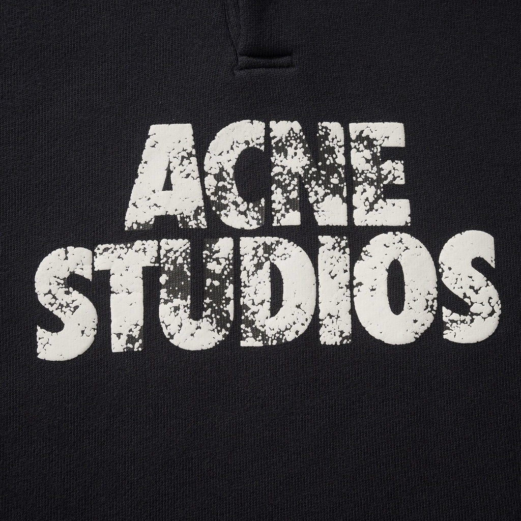 Falection FW26 Logo Distressed Fleece Henley Sweatshirt in 2 Colors