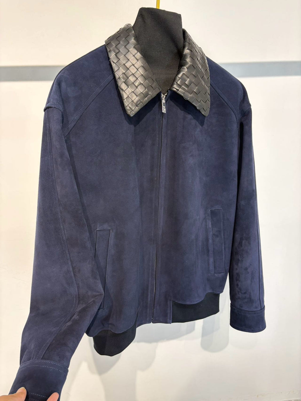 Falection FW26 Intrecciato Collar Cotton Twill Blouson