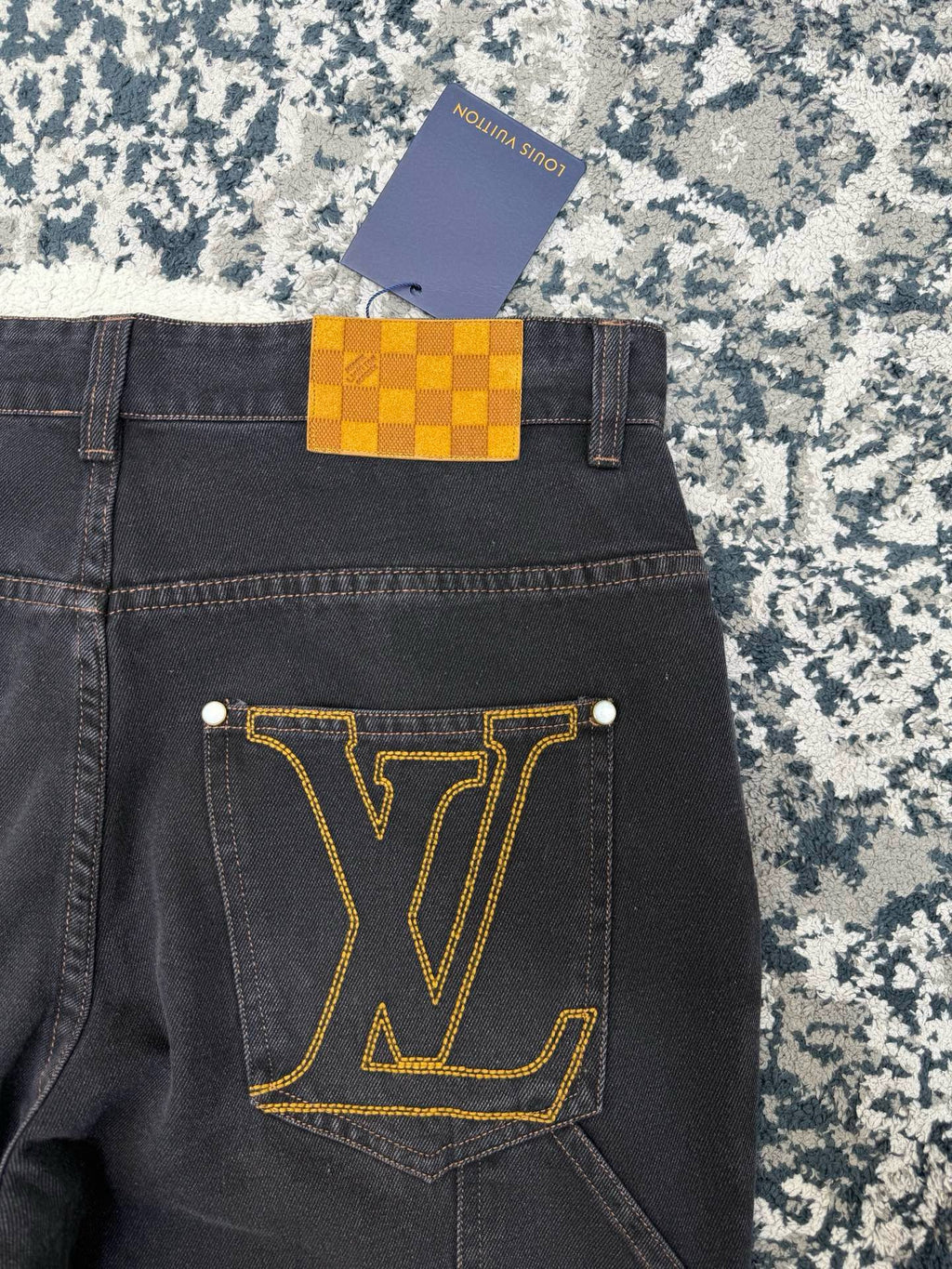 Falection FW26 Initial Stitched Denim Pants