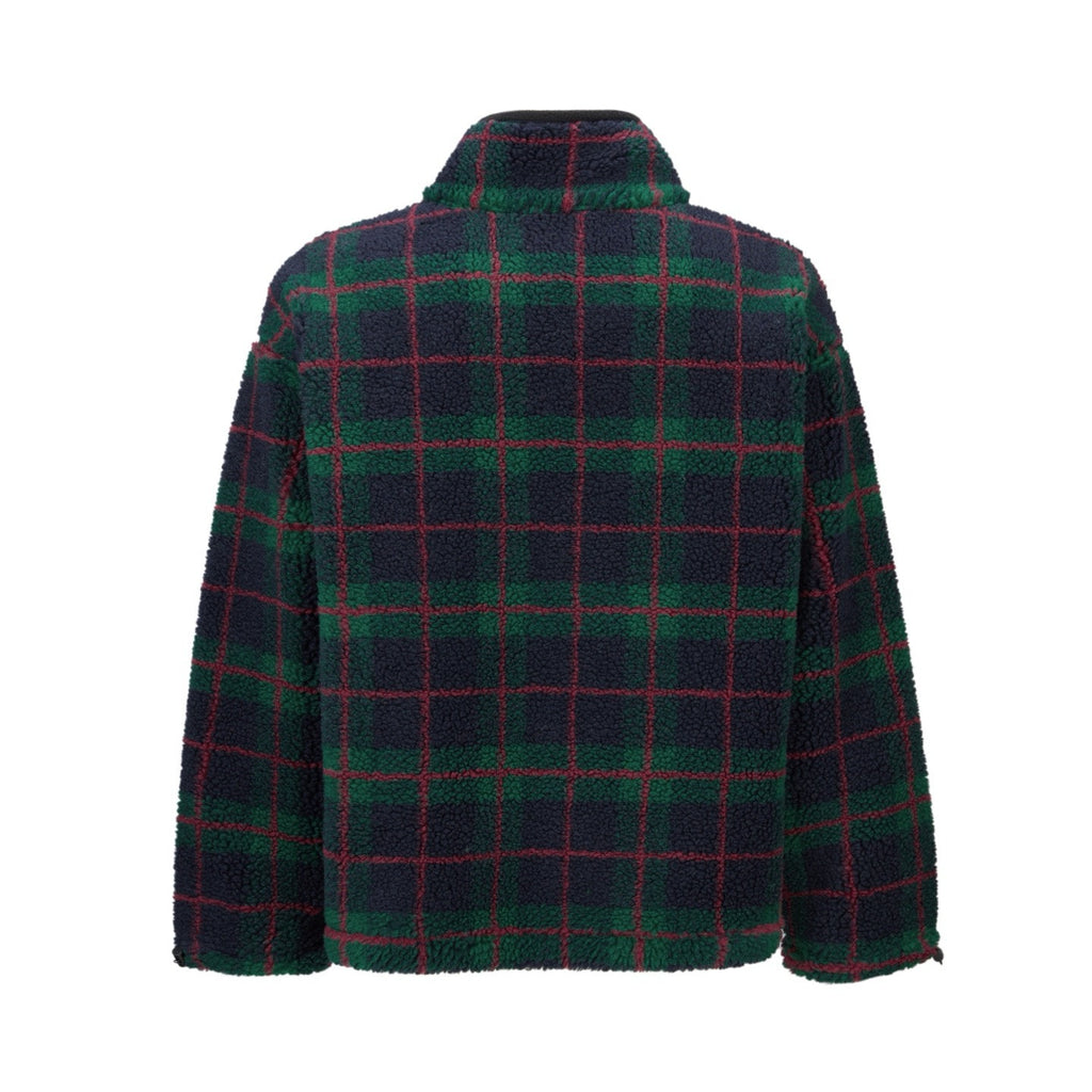 Falection FW26 Checked Teddy Zipper Jacket in 2 Colors