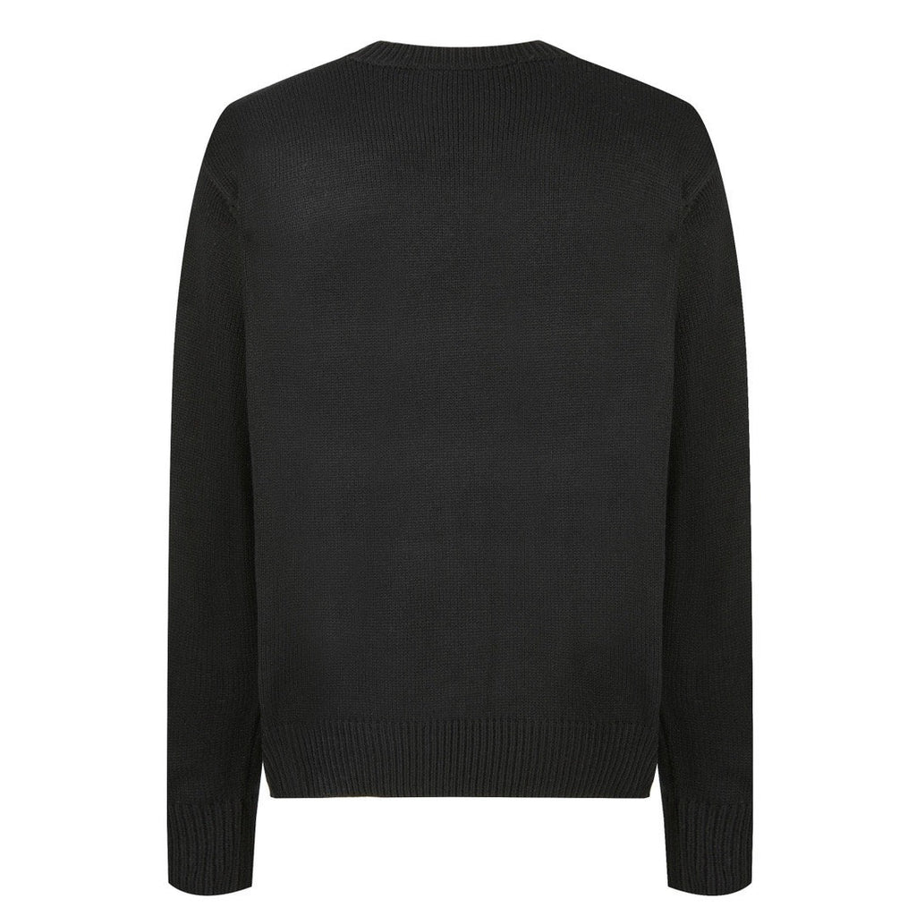 Falection FW26 Anagram Logo Embroidered Wool Sweater in Black