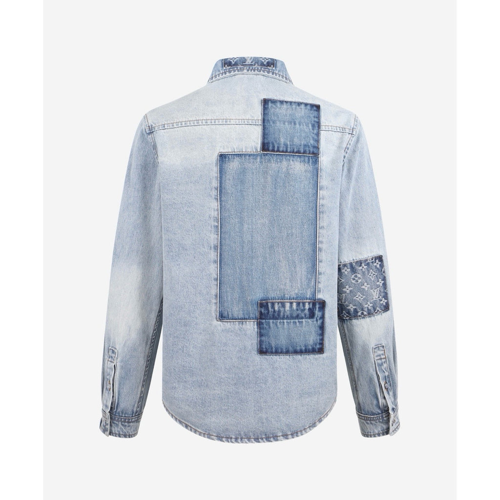 Falection FW26 Signature Patchwork Denim Longsleeve Shirt