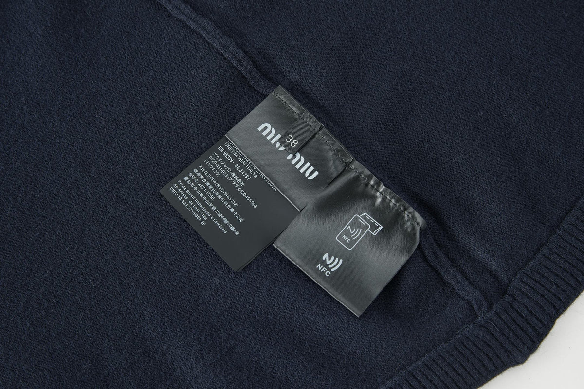 Falection FW26 Layered Sleeve Logo Embroidered Sweater