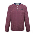 Falection FW26 Striped Cotton Jersey Henley Shirt