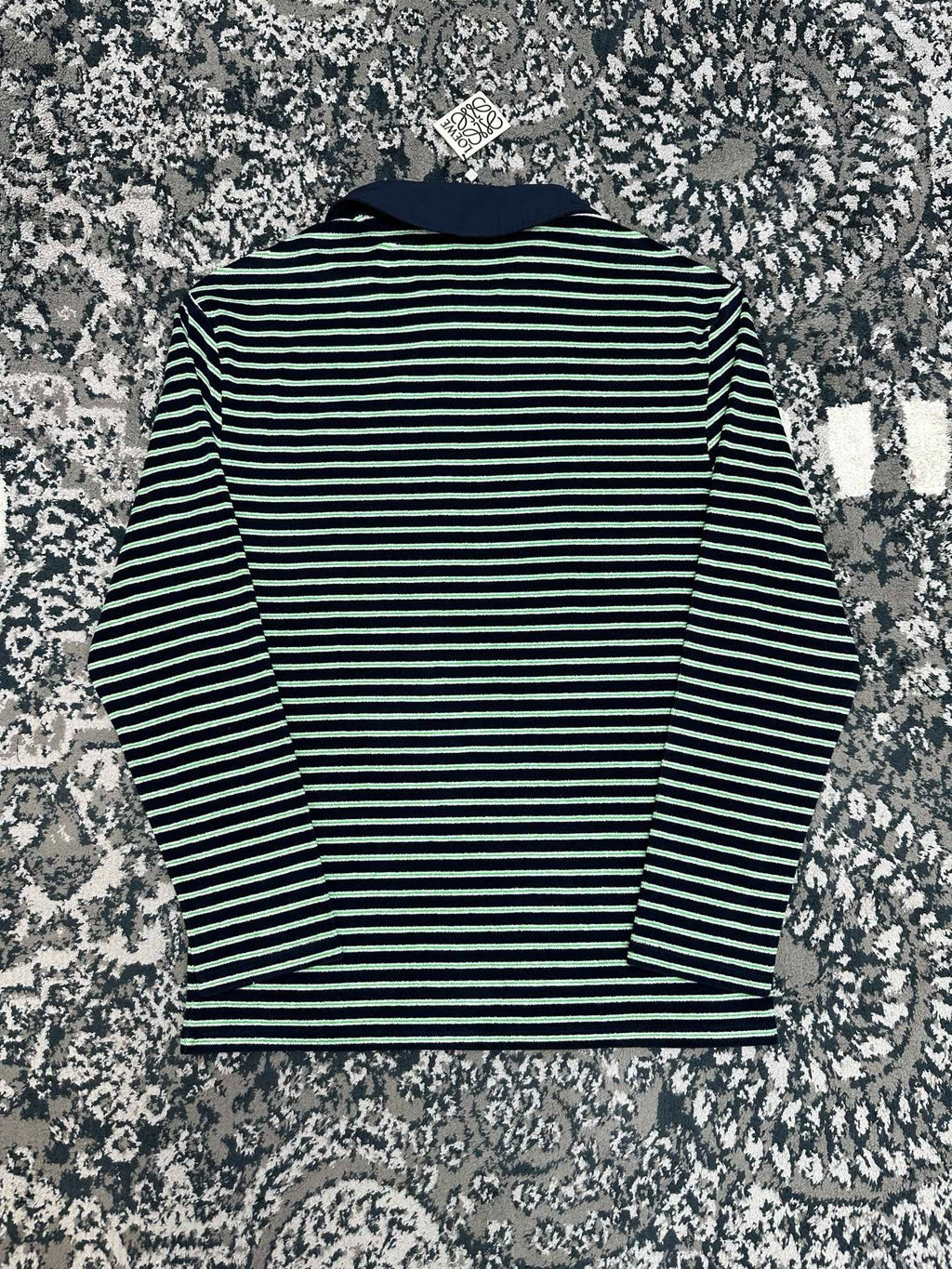 Falection FW26 Navy Stripe Toggle Polo Shirt