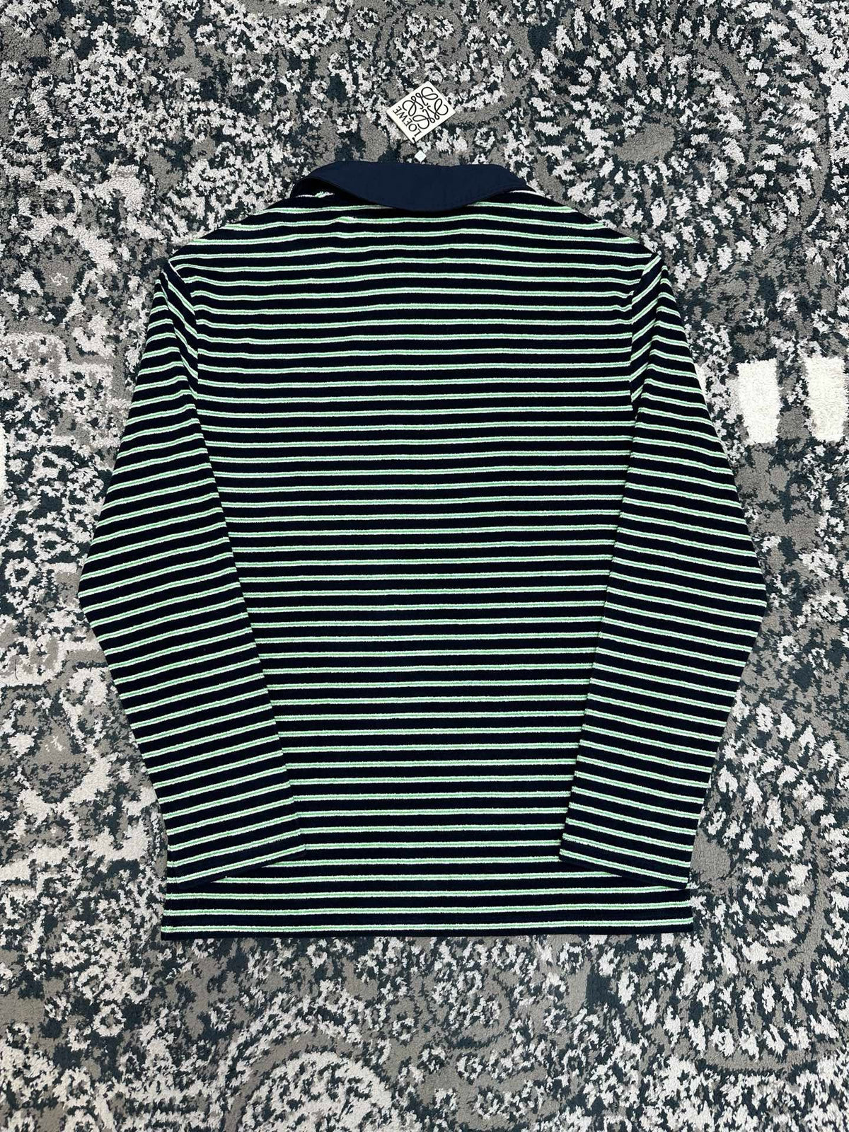 Falection FW26 Navy Stripe Toggle Polo Shirt