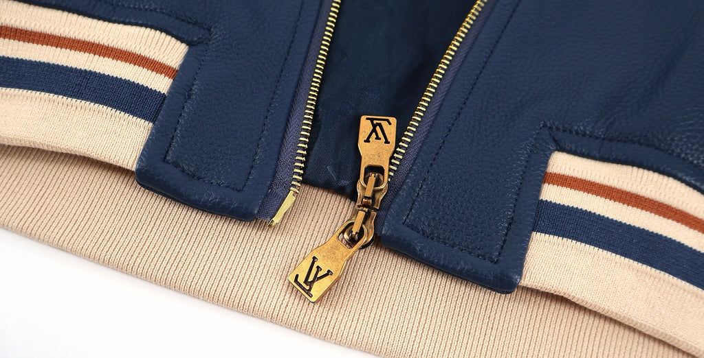 Falection monogram V made in italy SS26 Sporty Leather Track Top