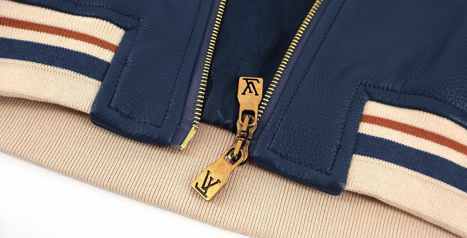 Falection monogram V made in italy SS26 Sporty Leather Track Top