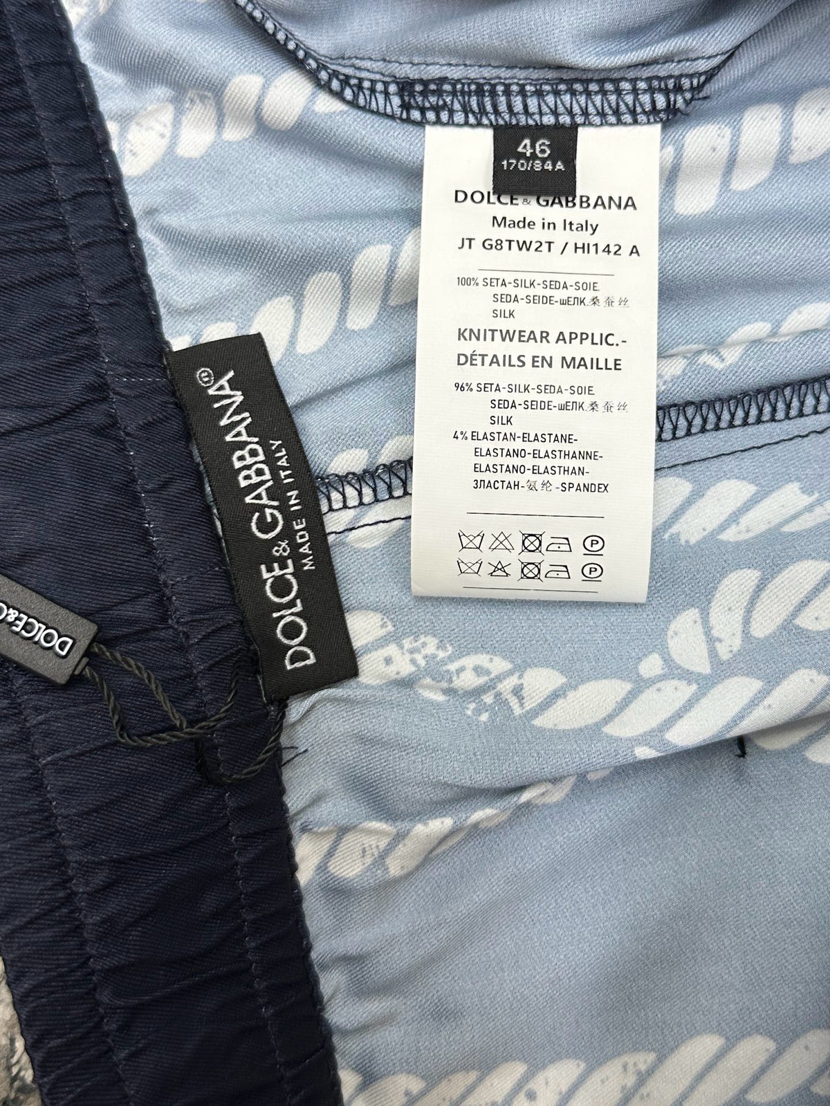 Falection FW26 Marina Print Silk Shorts