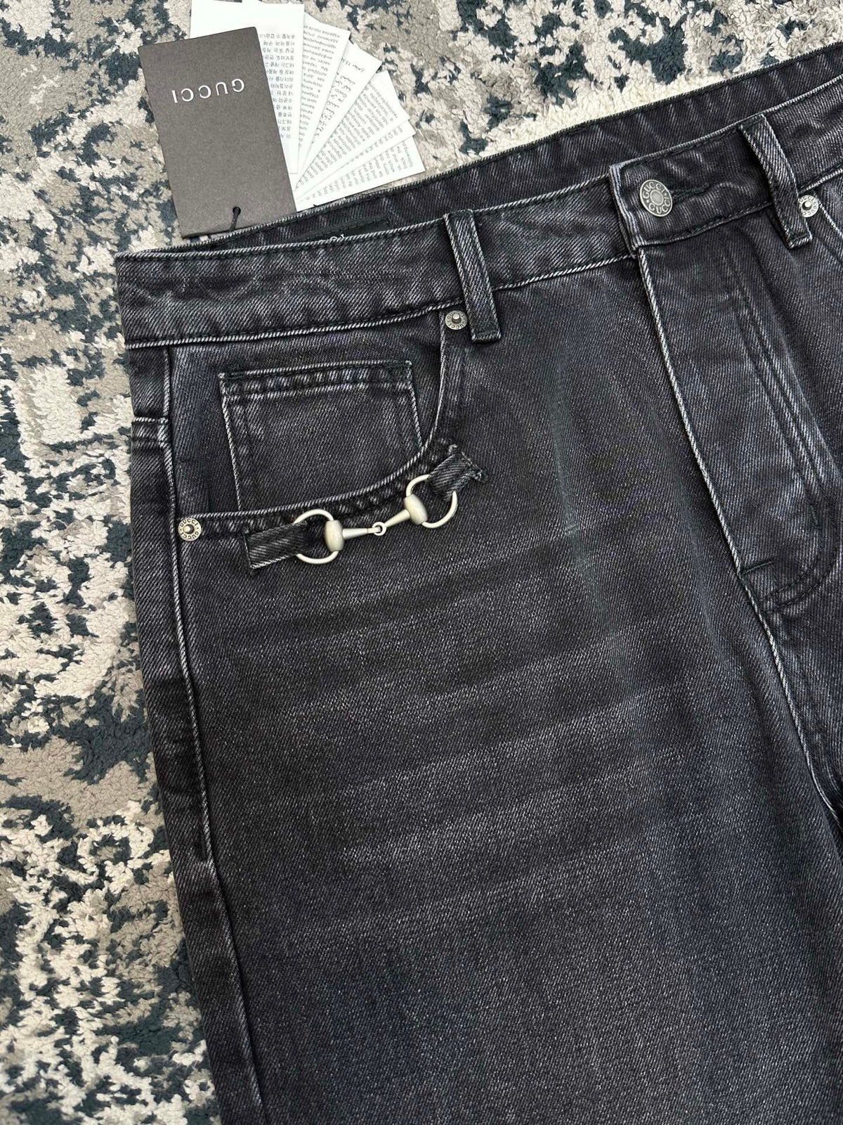 Falection FW26 Cotton Denim Pants with Horsebit Detail in 2 Colors