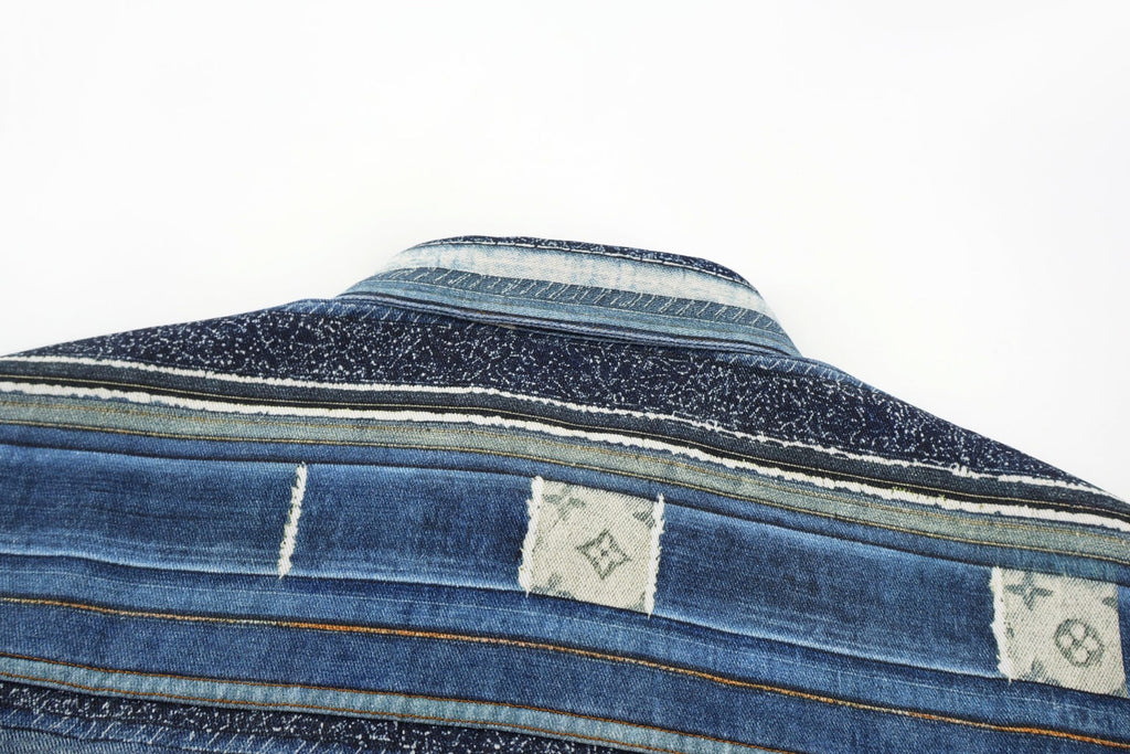 Falection SS27 Patchwork Monogram Denim Shirt