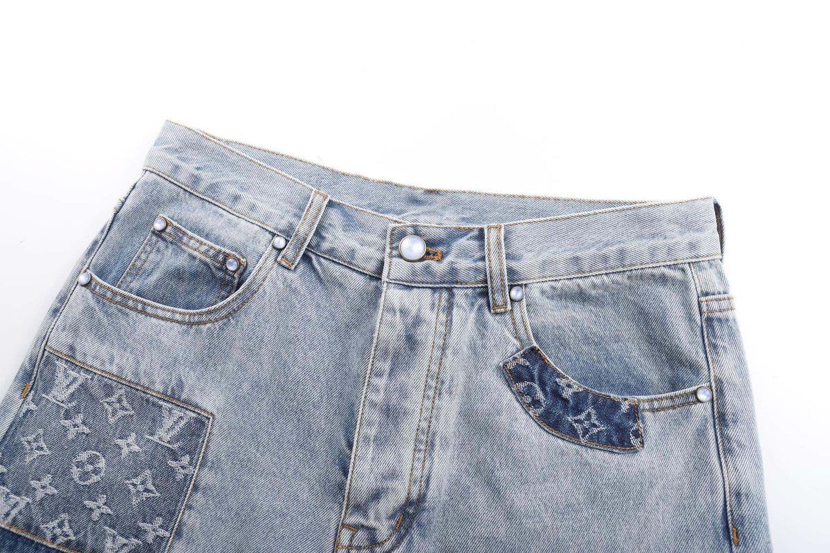 Falection FW26 Signature Patchwork Denim Pants