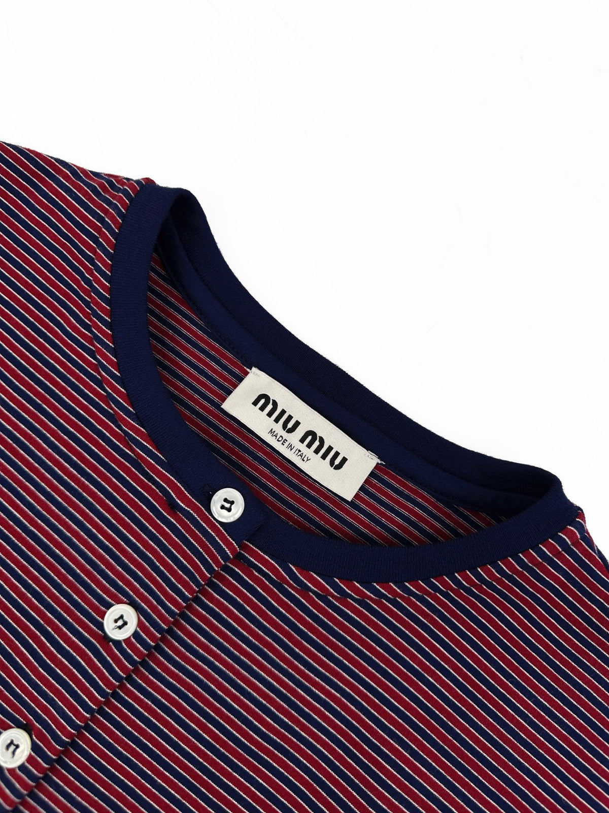 Falection FW26 Striped Cotton Jersey Henley Shirt