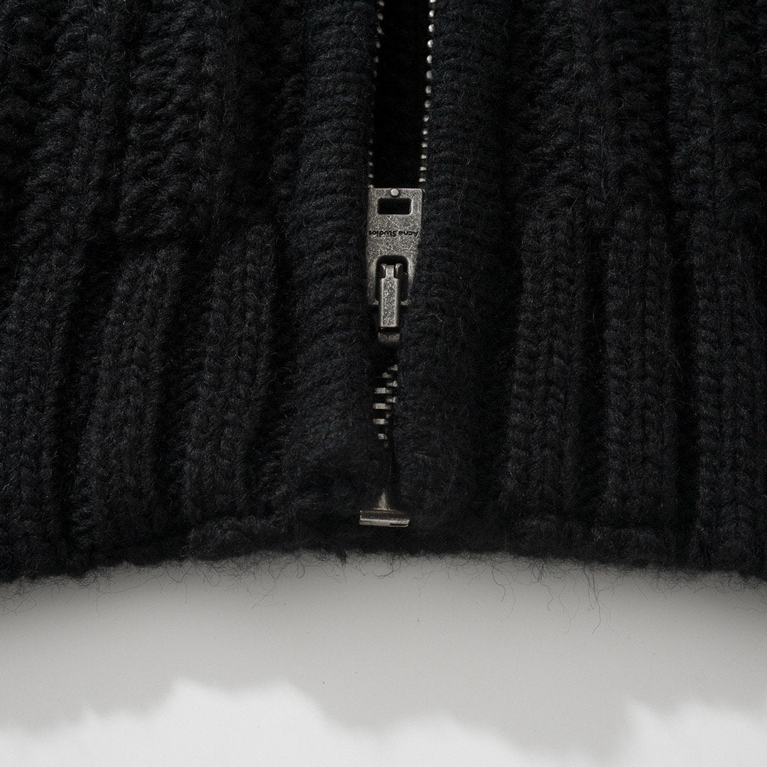 Falection FW26 Cable Knit Zip Fastening Cardigan
