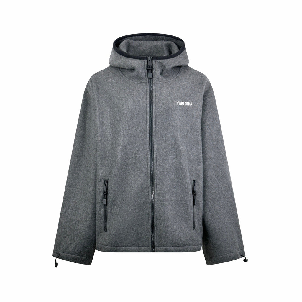Falection FW26 Fleece Zip Hoodie Jacket in 2 Colors