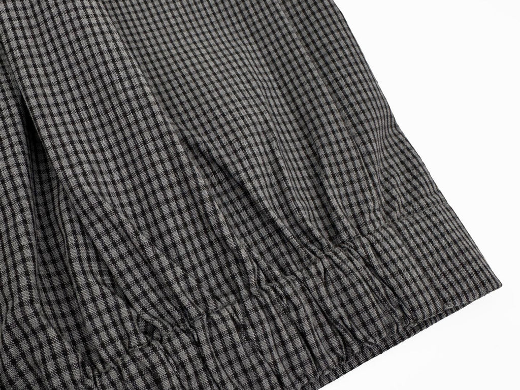Falection FW26 Grey Gingham Check Blouson Jacket