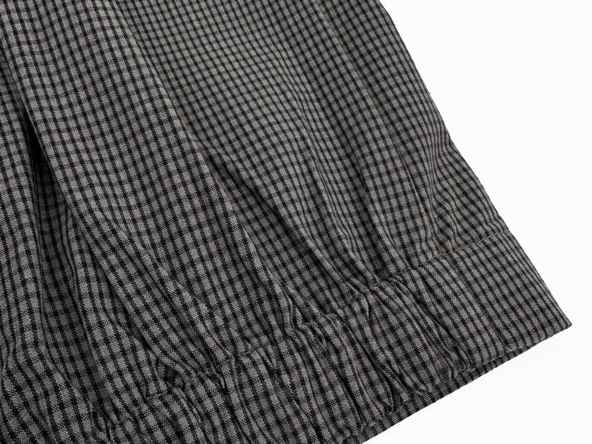 Falection FW26 Grey Gingham Check Blouson Jacket