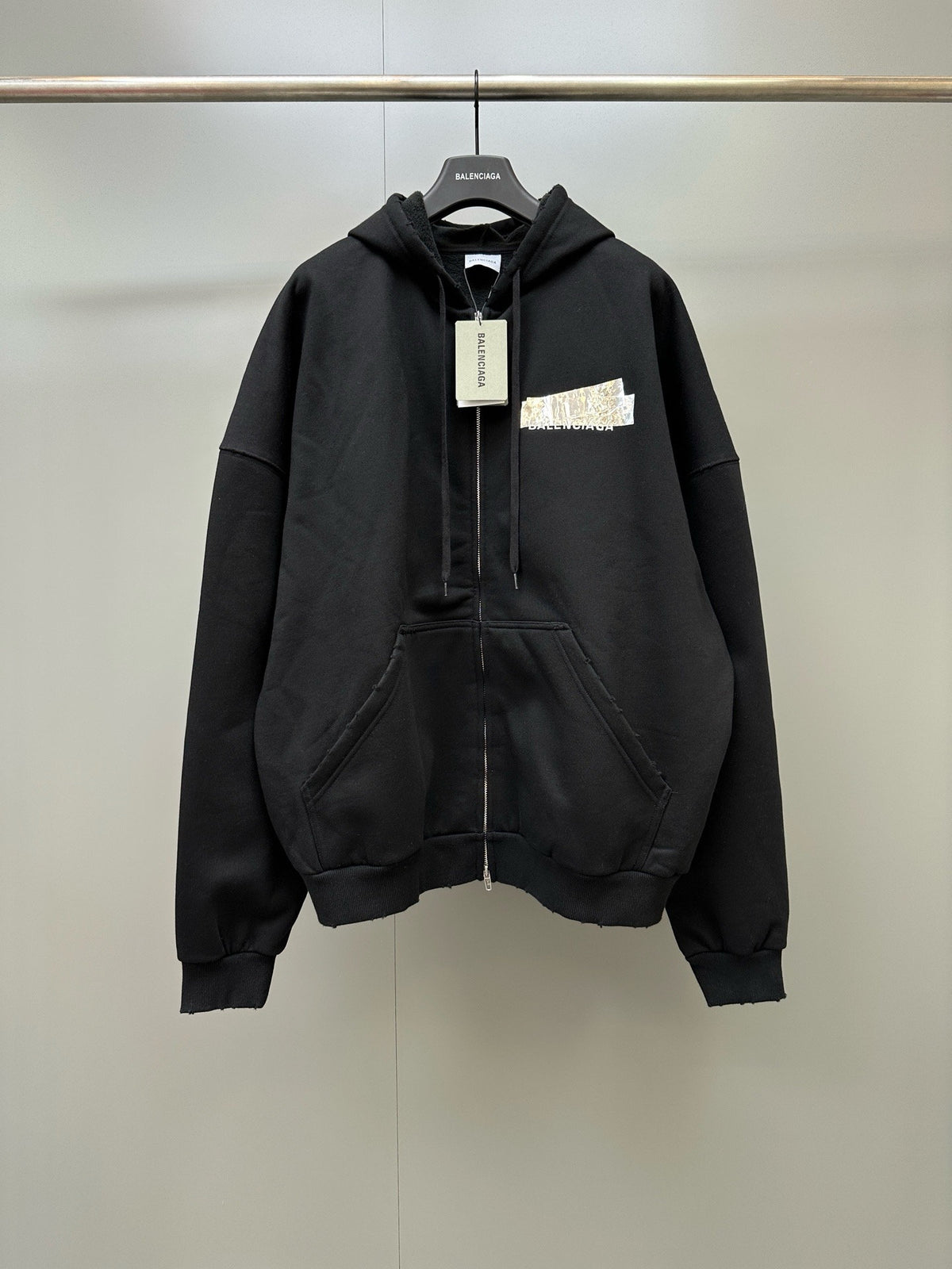 Falection FW26 Masking Tape Oversized Zip Up Hoodie