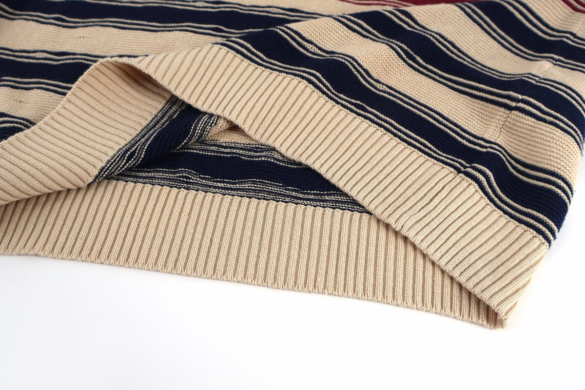 Falection BV FW26 Distroted Stripe Linen & Cotton Sweater