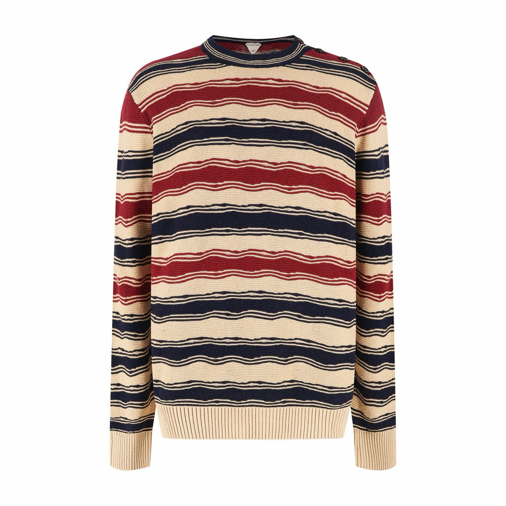 Falection BV FW26 Distroted Stripe Linen & Cotton Sweater