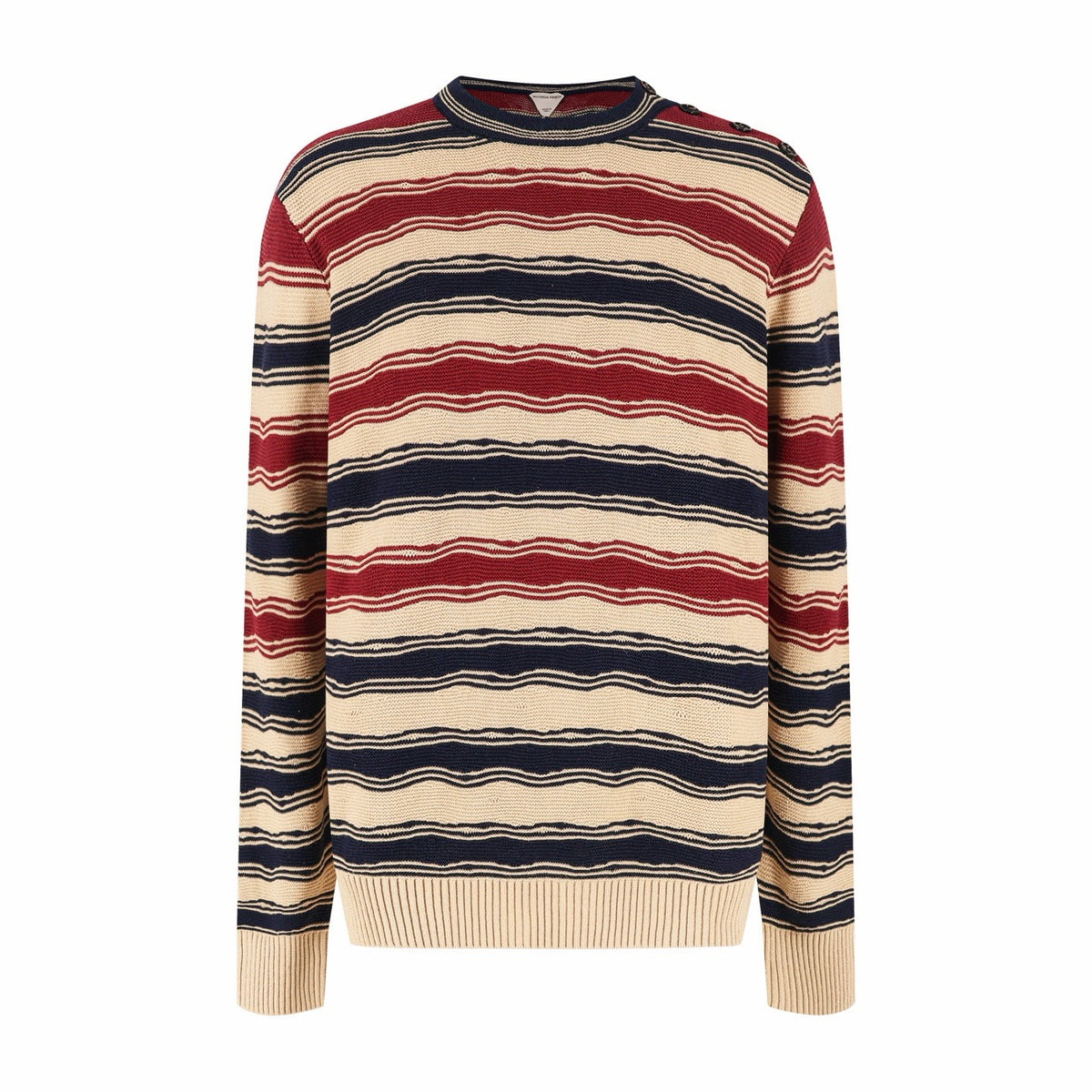 Falection BV FW26 Distroted Stripe Linen & Cotton Sweater