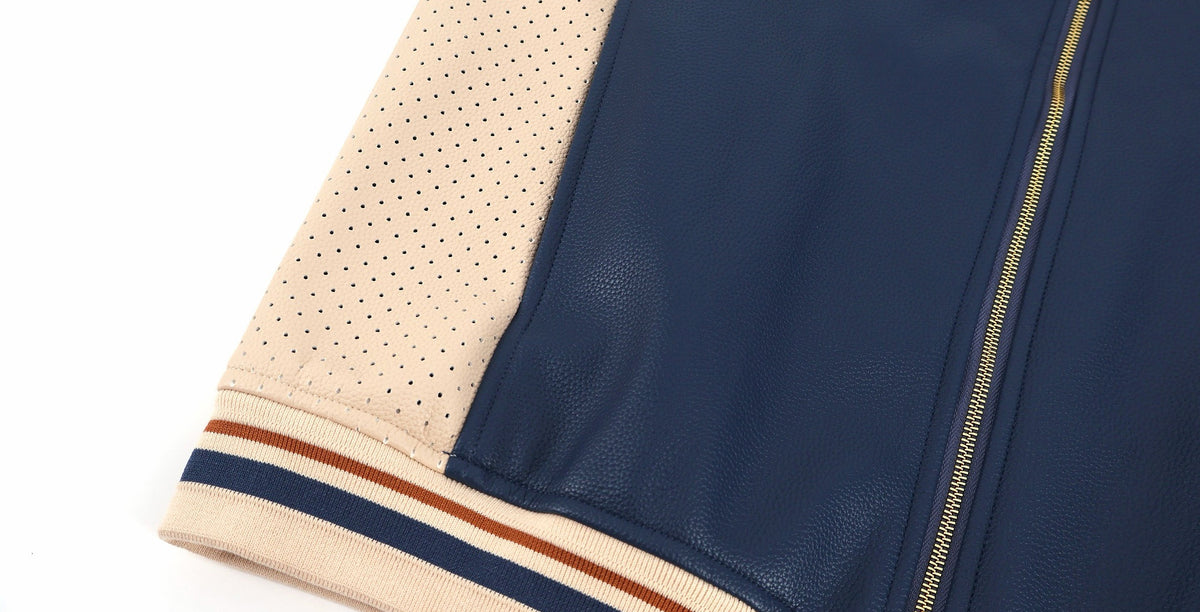 Falection monogram V made in italy SS26 Sporty Leather Track Top