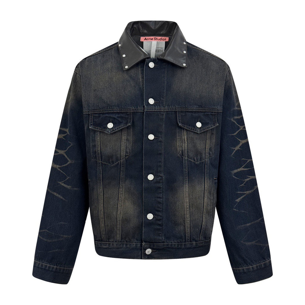 Falection FW26 Studded Washed Denim Jacket
