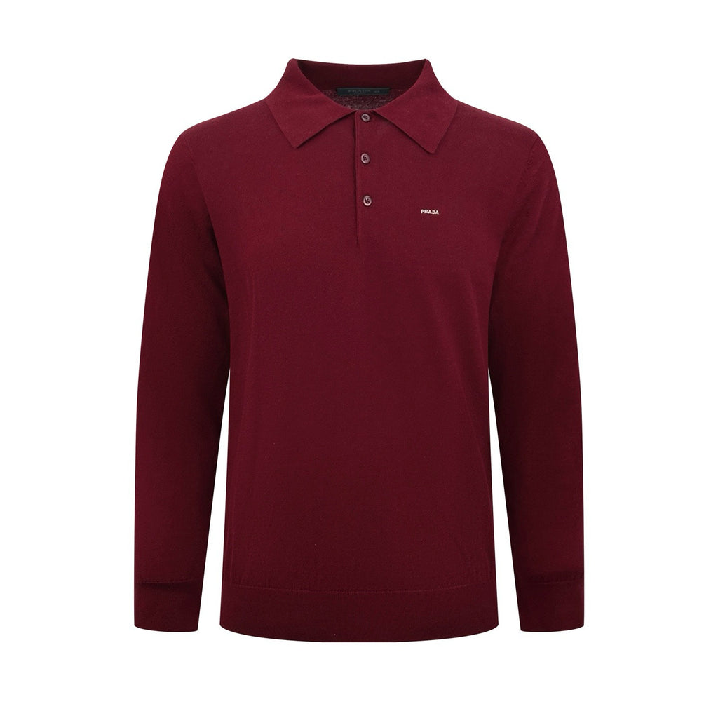 Falection FW26 Wool and Silk Polo Sweater in 4 Colors