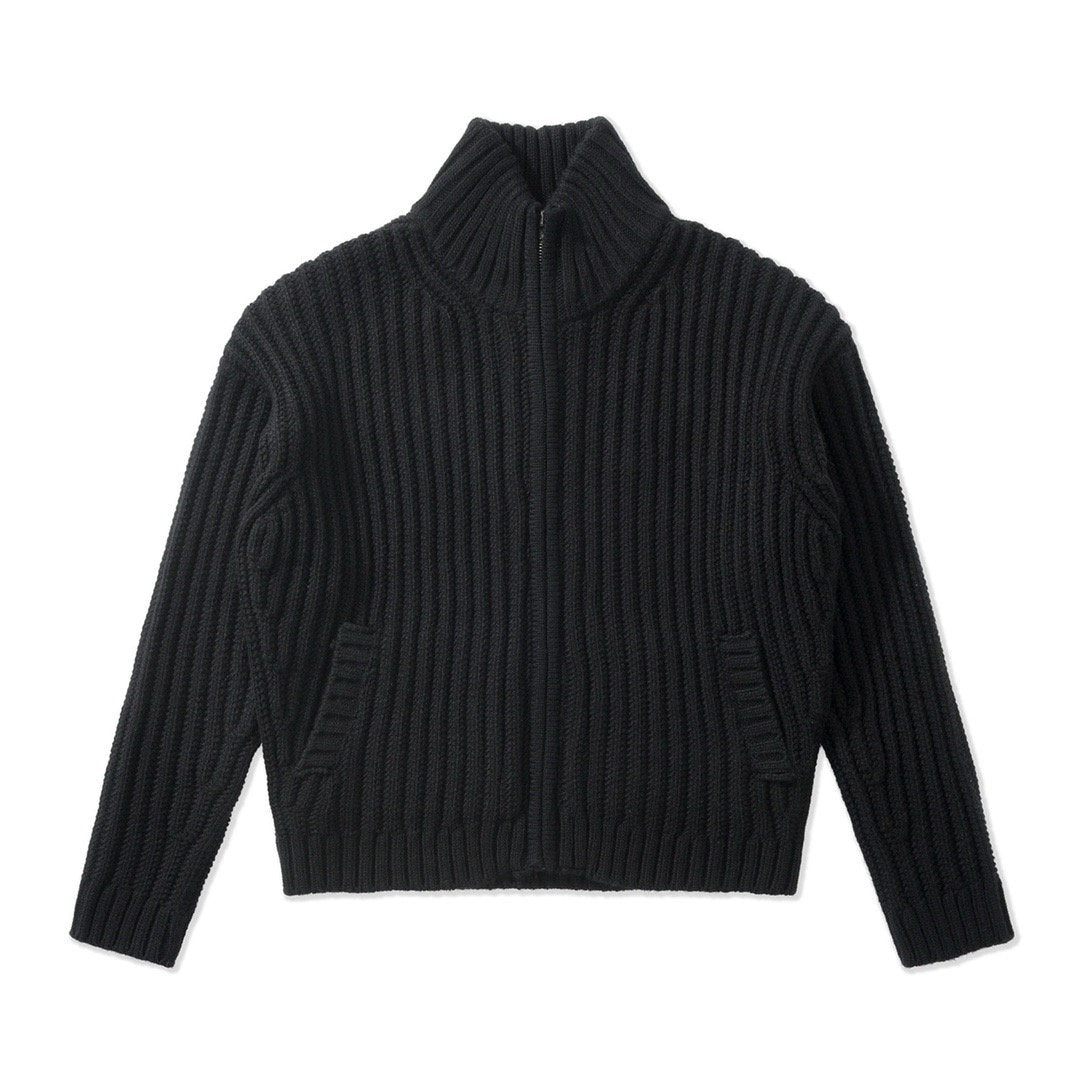 Falection FW26 Cable Knit Zip Fastening Cardigan