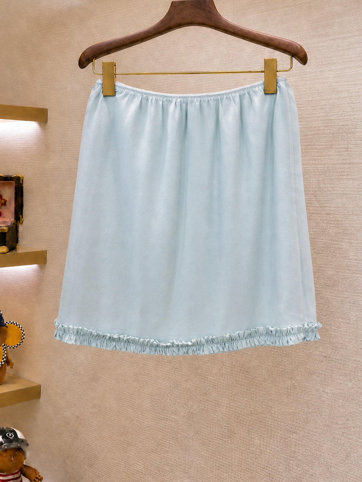 Falection FW26 Ruffled Silk-Crepe Midi Skirt