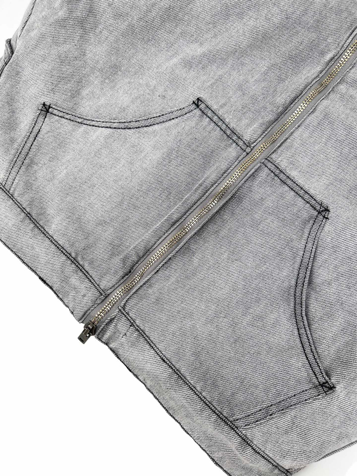 Falection FW26 Faded Denim Bomber Jacket