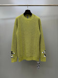 Falection CH FW26 Cross Patch Sweater in Green
